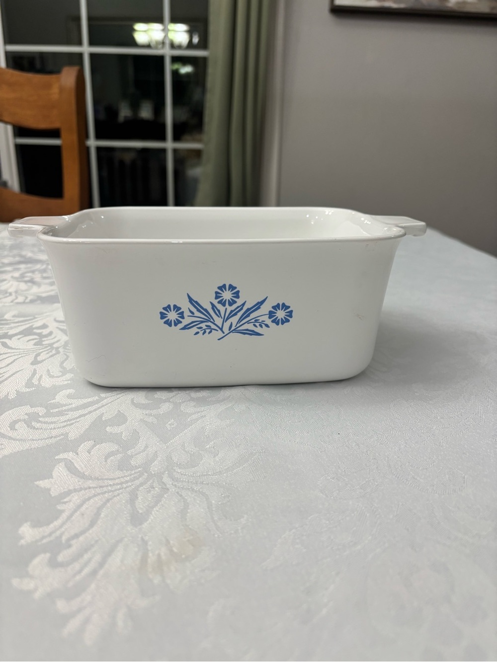 Vintage Blue Cornflower Casserole Dish Small Rectangular Pan